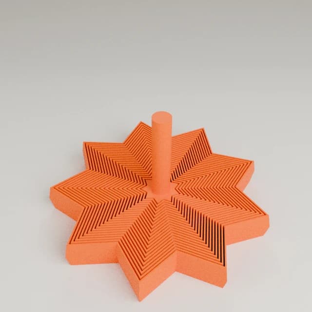 Amazing star fidget, 3D printed in Orange