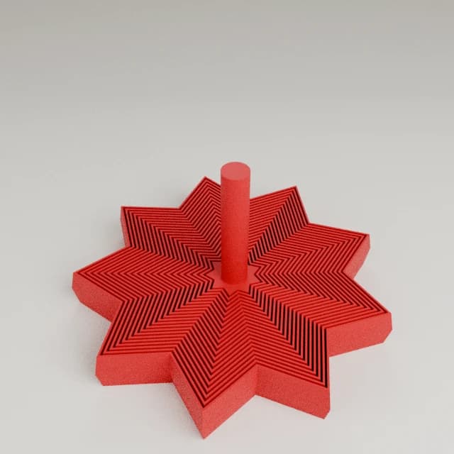 Amazing star fidget, 3D printed in Texas Red
