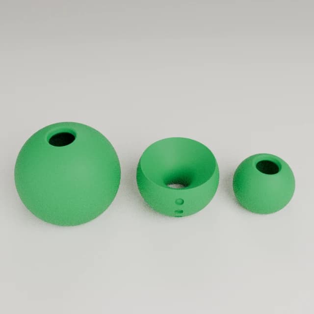 Articulated Snowman Fidget, 3D printed in Green