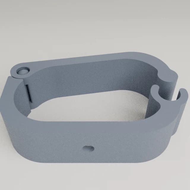 Desk Edge Cable Clamp, 3D printed in Steel