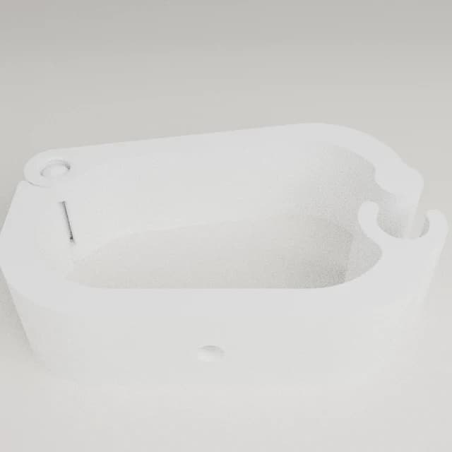 Desk Edge Cable Clamp, 3D printed in White