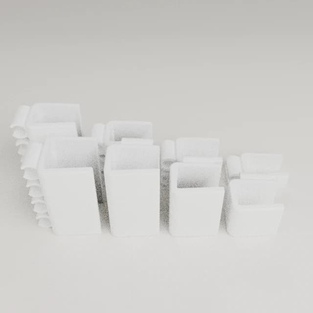 Desk Cable Clip Organizer, 3D printed in White