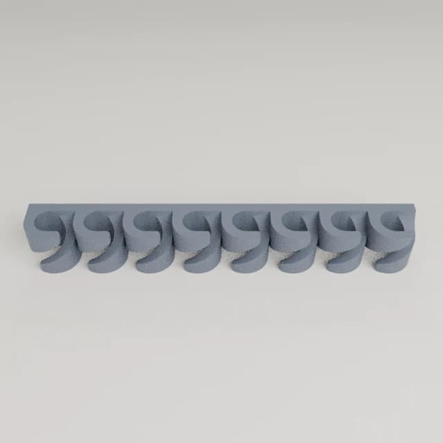 Cable holder, 3D printed in Steel
