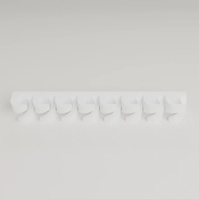 Cable holder, 3D printed in White