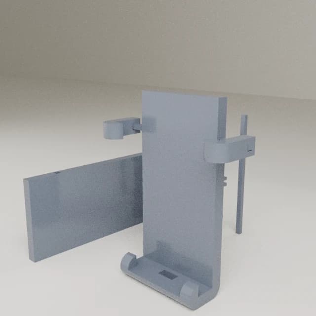 Car vent mount cell phone holder, 3D printed in Steel