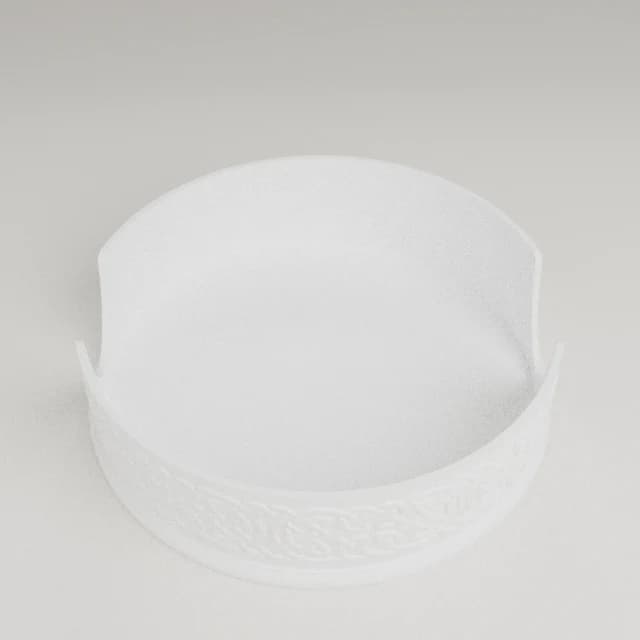 Celtic Coaster and Holder, 3D printed in White
