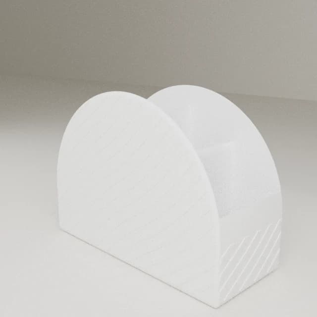 Desk Organizer Remote Control Holder, 3D printed in White