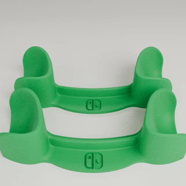 Dual Pro Controller Stand, 3D printed in Green