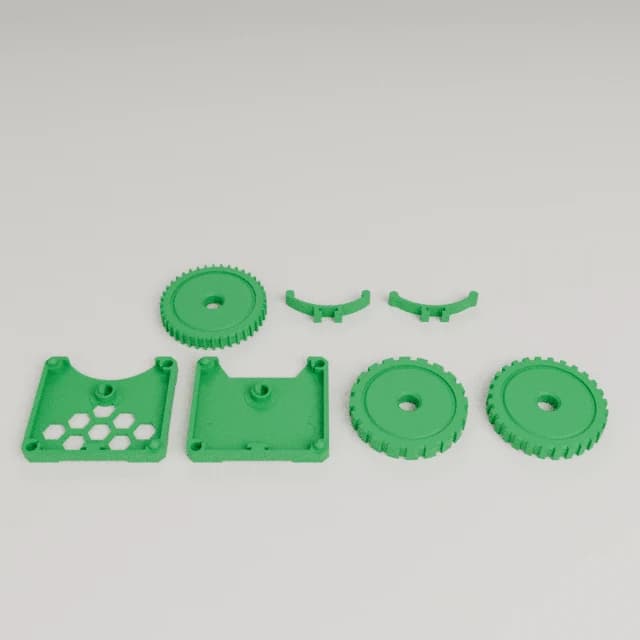Fidget Clicking Wheel 2.0, 3D printed in Green