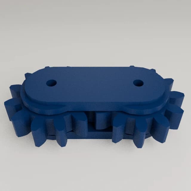 Fidget gears, 3D printed in Navy