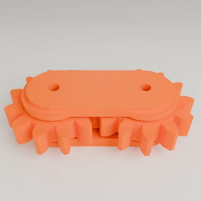Fidget gears, 3D printed in Orange