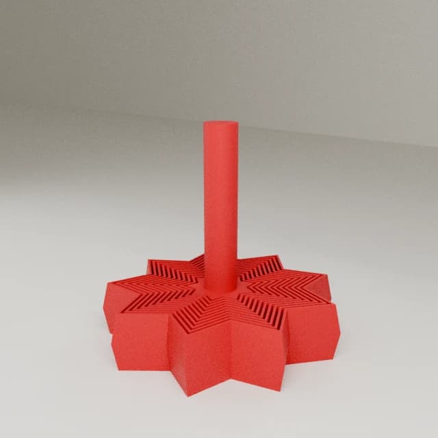 fidget star, 3D printed in Texas Red