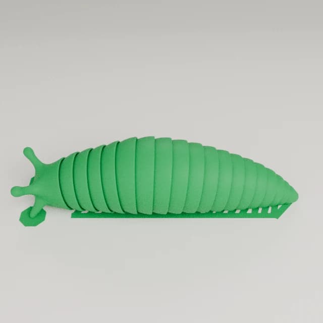 Flex Slug, 3D printed in Green