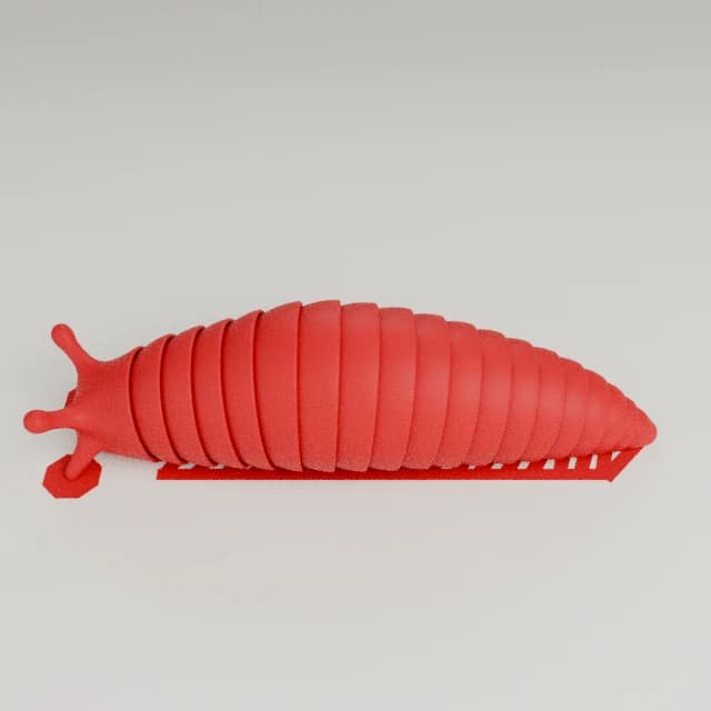 Flex Slug, 3D printed in Texas Red