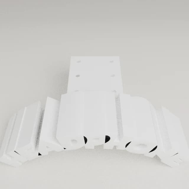 Headphone Holder, 3D printed in White