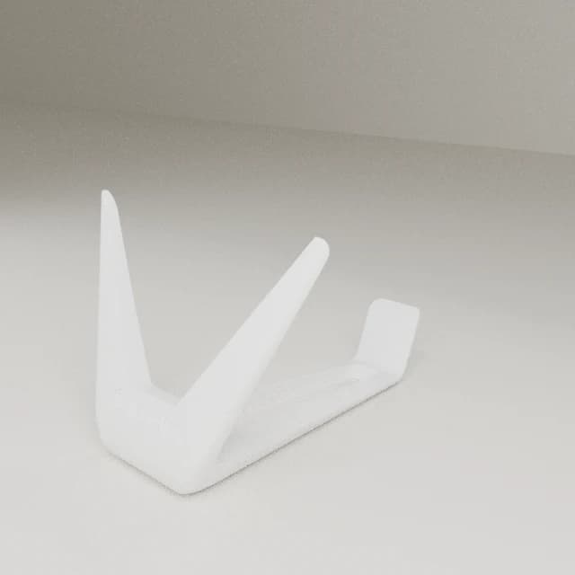 Headphone stand, 3D printed in White
