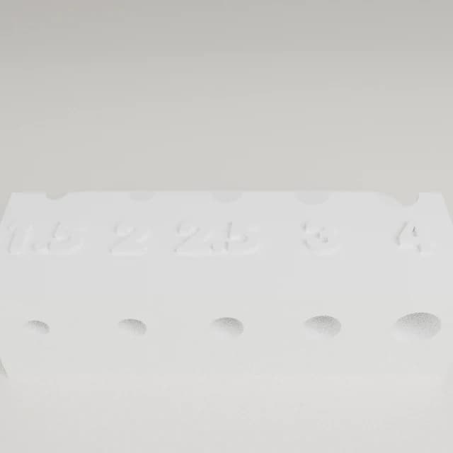 Wall-Mount Hex Key Organizer, 3D printed in White