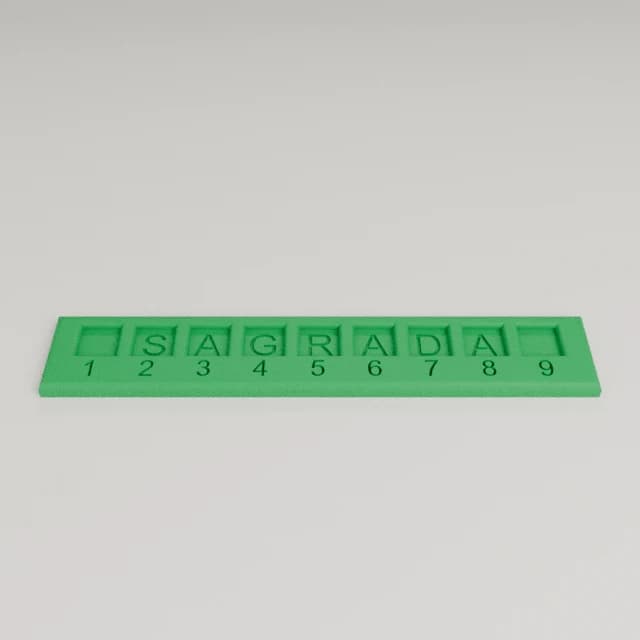 Nine-Dice Tray, 3D printed in Green