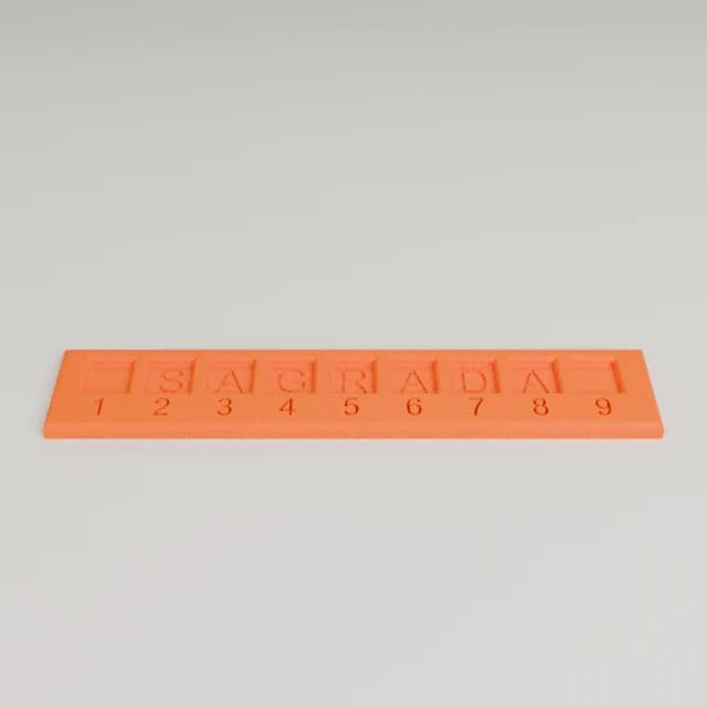 Nine-Dice Tray, 3D printed in Orange