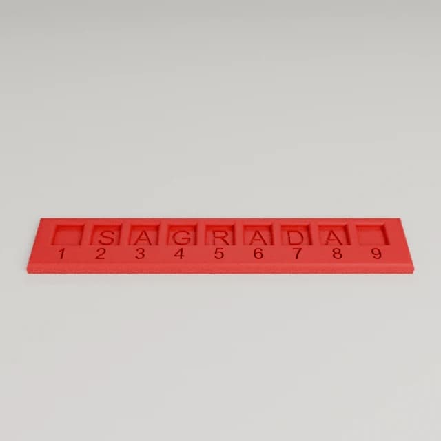 Nine-Dice Tray, 3D printed in Texas Red