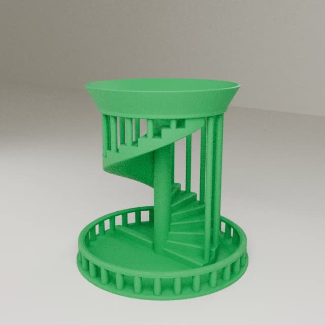 Open dice tower, 3D printed in Green