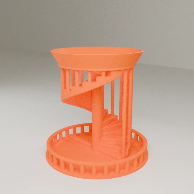 Open dice tower, 3D printed in Orange