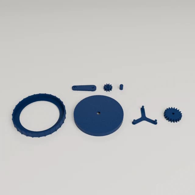 Planetary Gearbox fidget/model, 3D printed in Navy