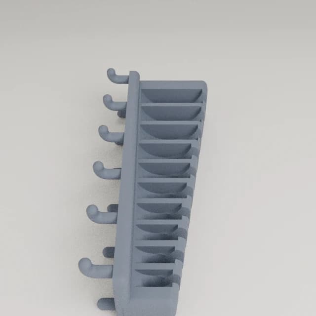 Ratcheting End Wrench Holder Pegboard, 3D printed in Steel