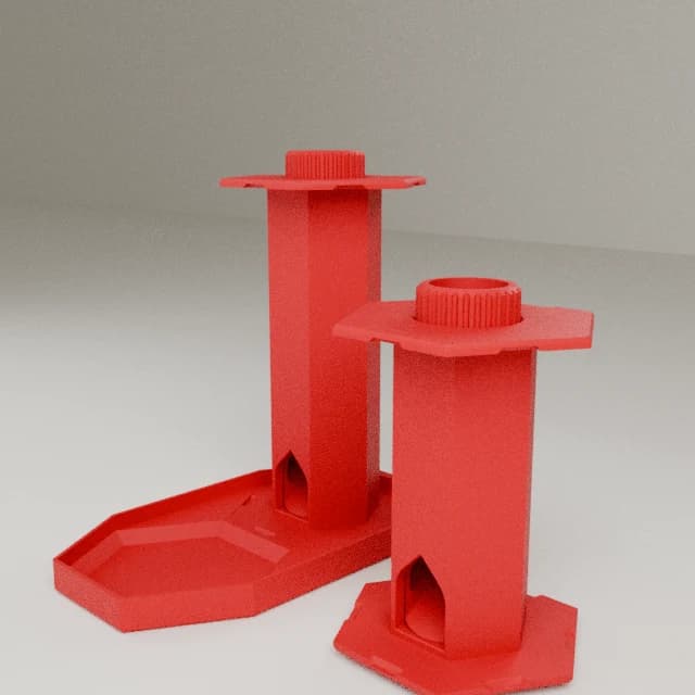Roll-Up Dice Box and Tower, 3D printed in Texas Red