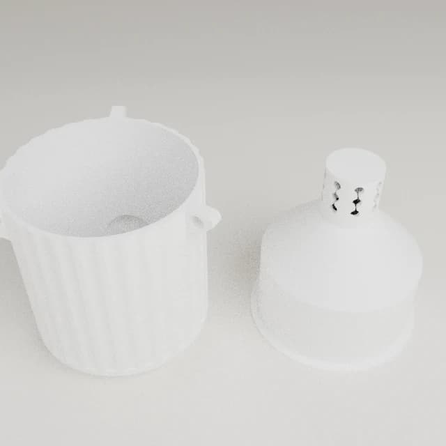 Self-Watering Planter, 3D printed in White