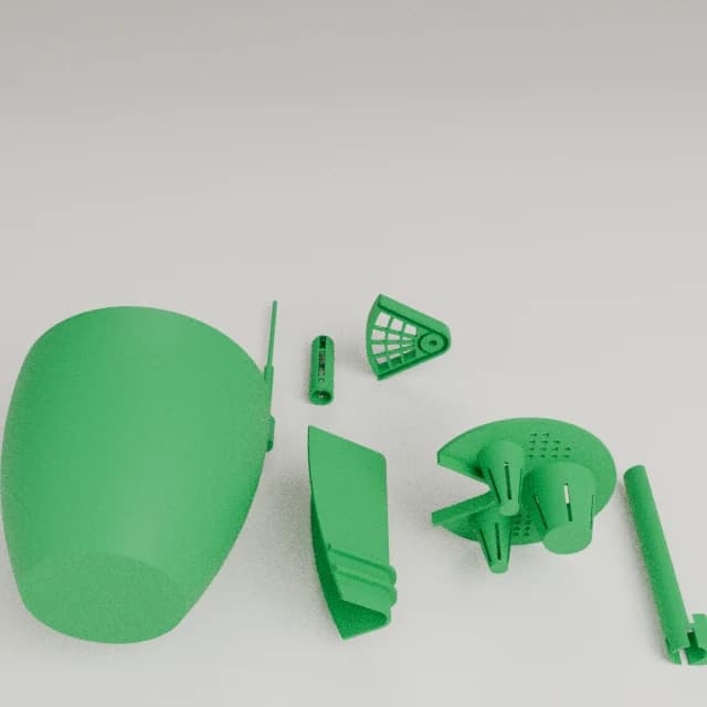 Self-watering Planter 10cm, 3D printed in Green