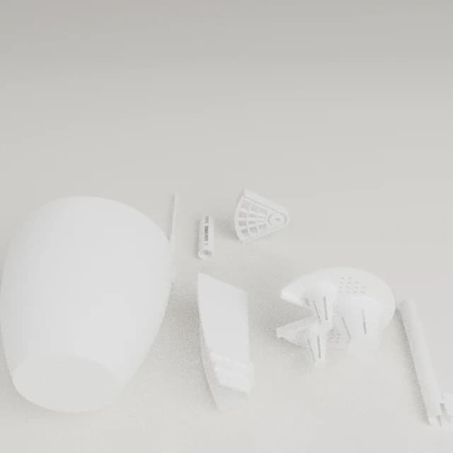 Self-watering Planter 10cm, 3D printed in White