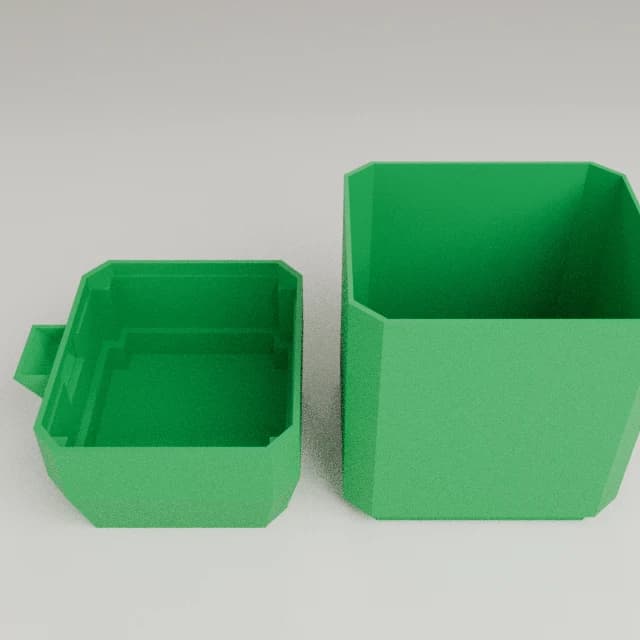 Self Watering Planter, 3D printed in Green