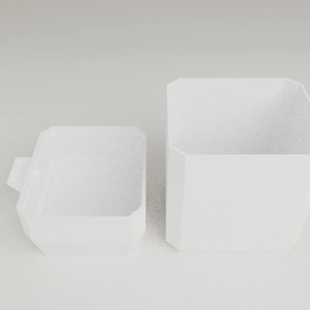 Self Watering Planter, 3D printed in White