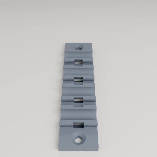 Under Desk Cable Management, 3D printed in Steel