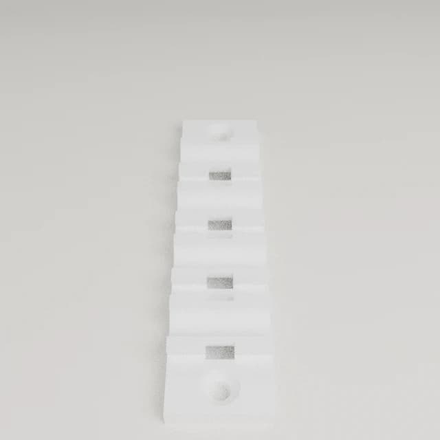 Under Desk Cable Management, 3D printed in White