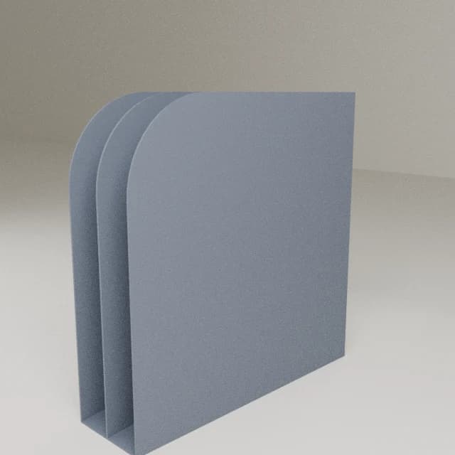 Upright File Folder Organizer, 3D printed in Steel