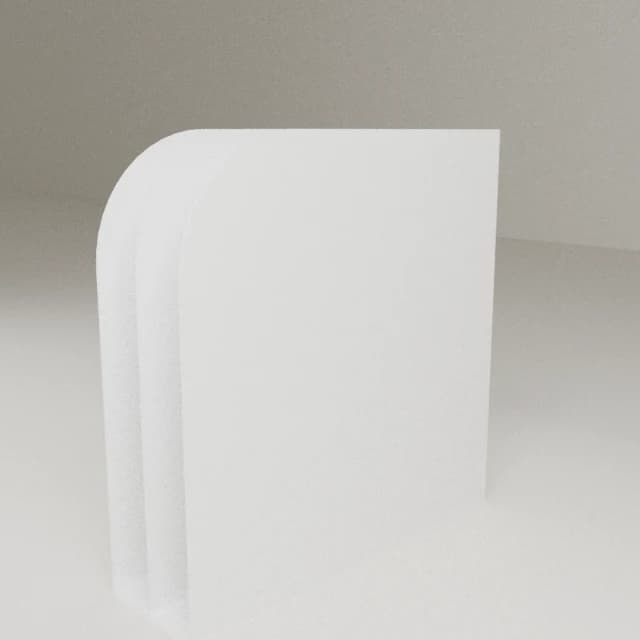 Upright File Folder Organizer, 3D printed in White