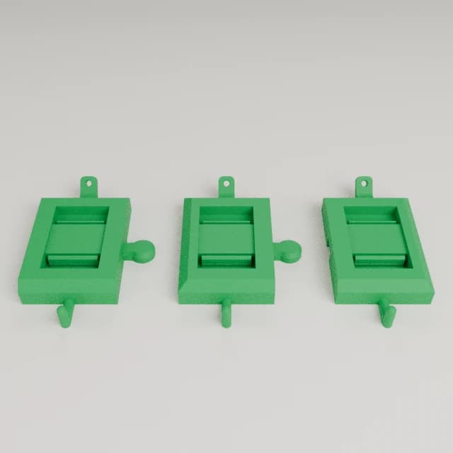 Wall Mount Watch Stand w/ Key Holder, 3D printed in Green