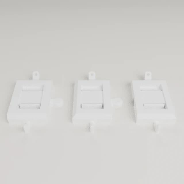 Wall Mount Watch Stand w/ Key Holder, 3D printed in White