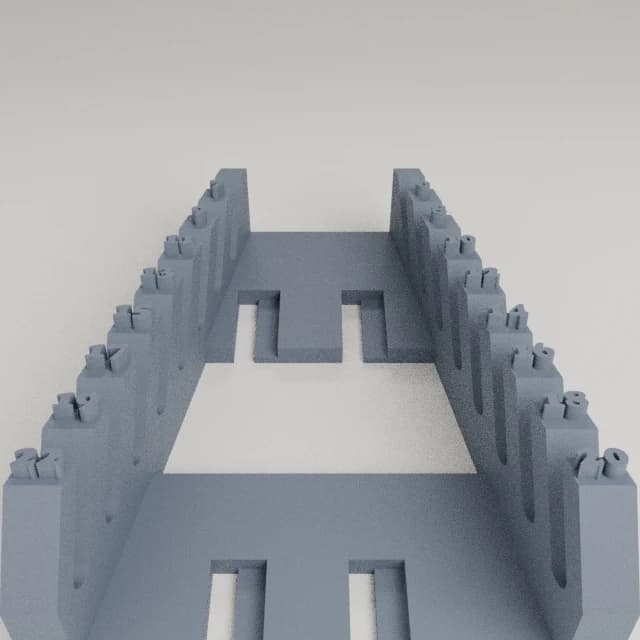 Pegboard Wrench Holder, 6 to 22 mm, 3D printed in Steel