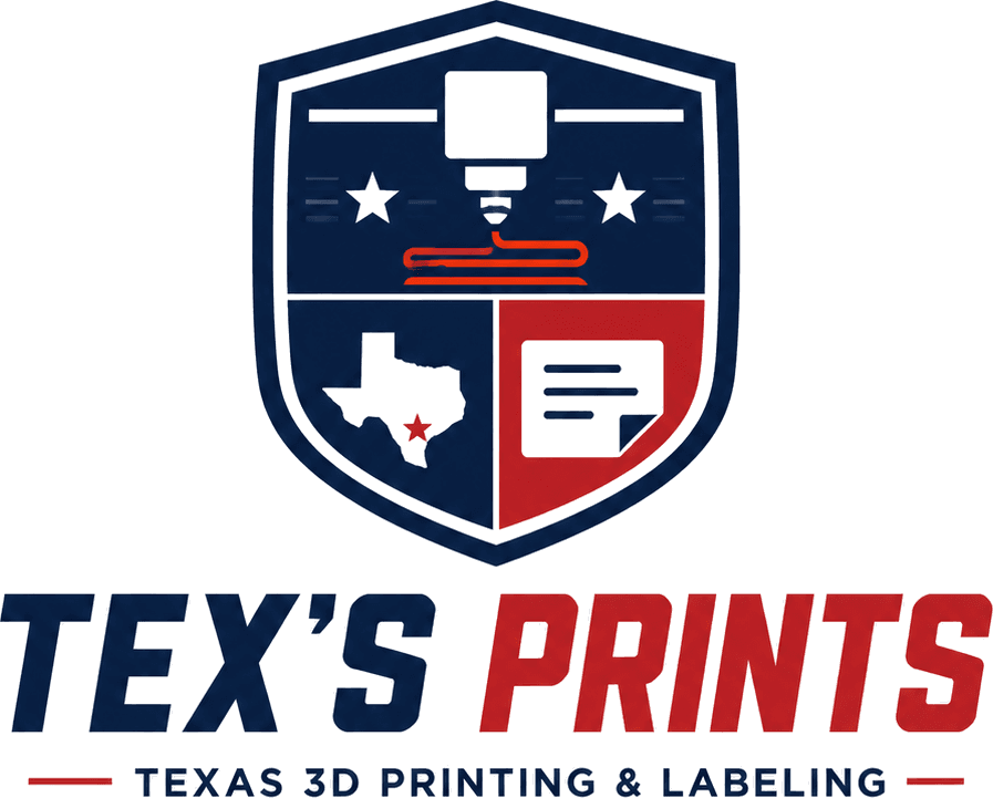 Tex's Prints — Texas 3D Printing & Labeling
