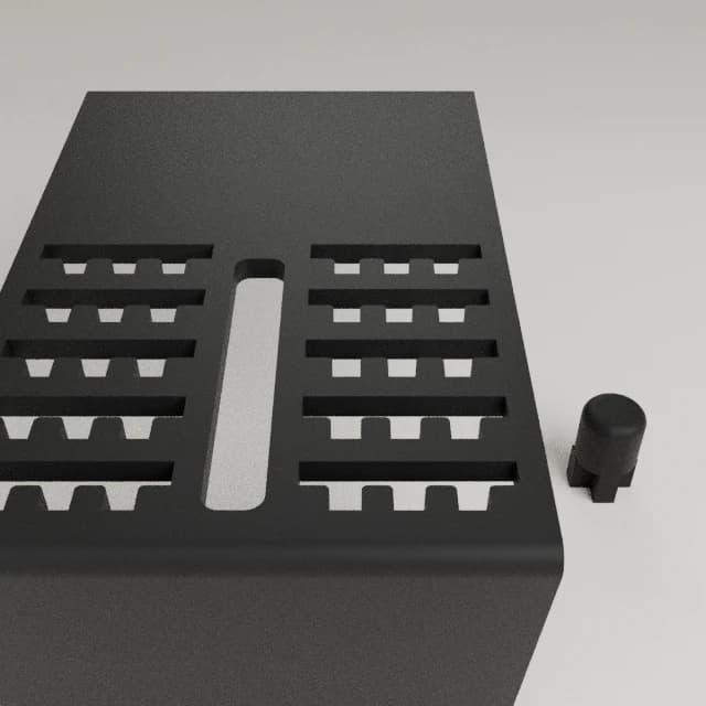 Folding Desk Phone and Tablet Stand, 3D printed in Carbon