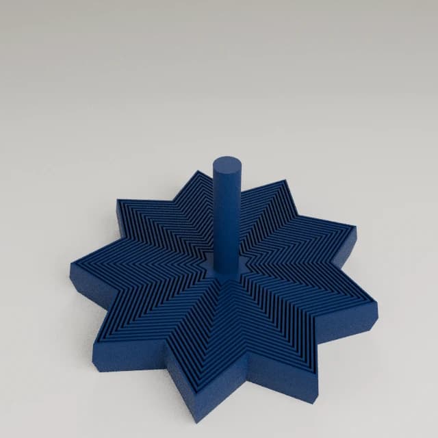 Amazing star fidget, 3D printed in Navy