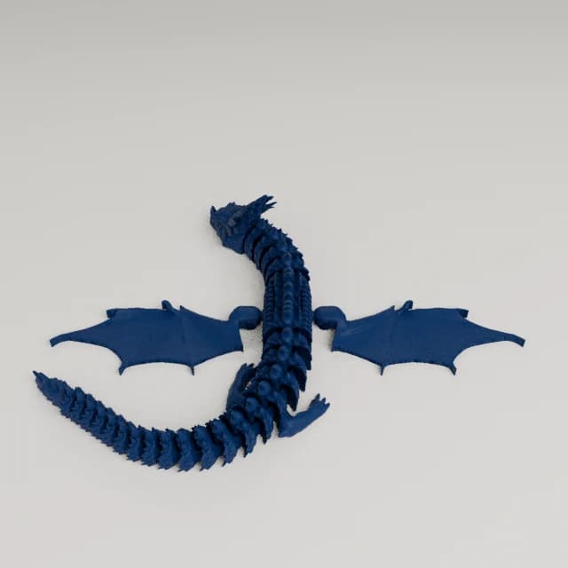 Articulated Hydra and Articulated Dragon, 3D printed in Navy