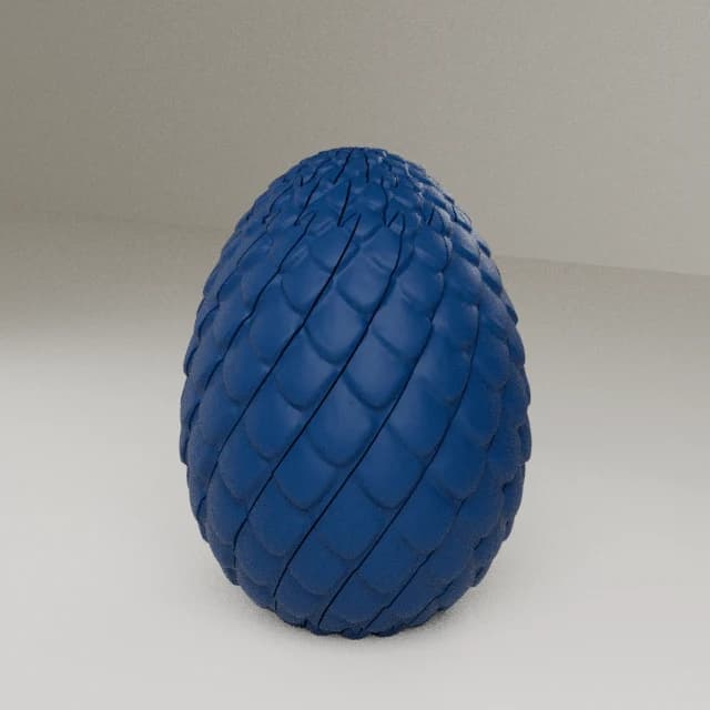 Dragon Egg Twist Fidget, 3D printed in Navy