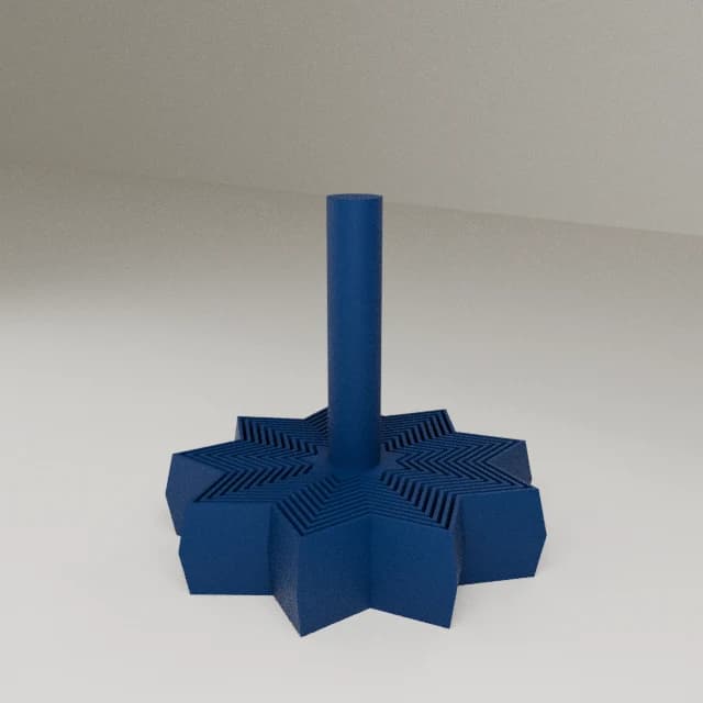 fidget star, 3D printed in Navy