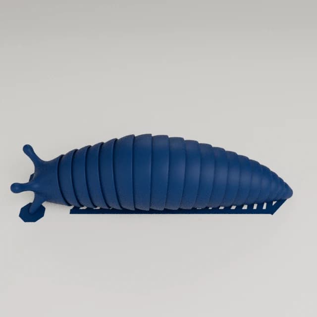Flex Slug, 3D printed in Navy