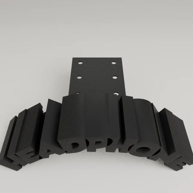 Headphone Holder, 3D printed in Carbon