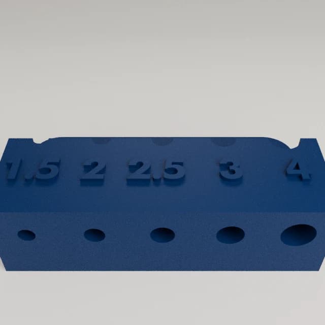 Wall-Mount Hex Key Organizer, 3D printed in Navy